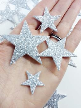 Aufkleber Glitzer Sterne-Mix